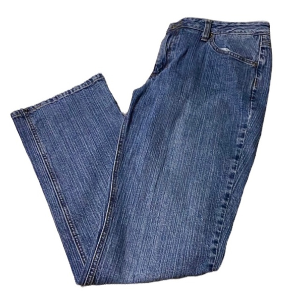 St. John's Bay Mid Rise Bootcut Jeans - Dark Blue Wash - Women's size 14 regular